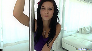 Strips On A Stripper Pole – Mandy Sky