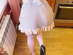 Fox Maid Cosplay – Blowjob And Hard Doggystyle Sex In The Kitchen