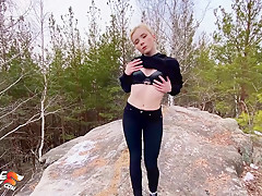 Blonde Blowjob Dick And Hard Pussy Fuck In The Forest