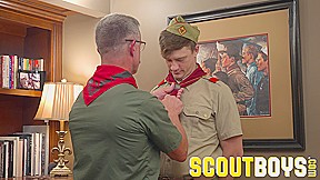 ScoutBoys Hung Scoutmaster Reece Scott Barebacks Pretty Twink Hard